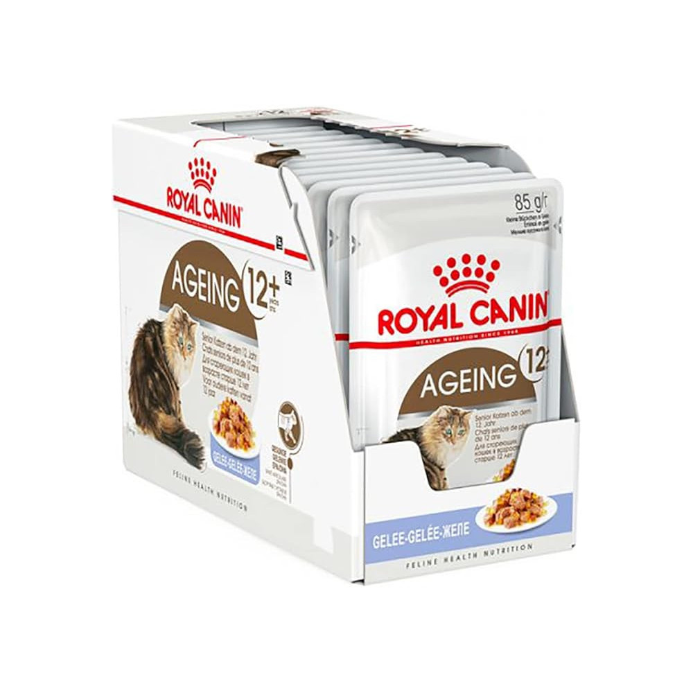 Royal Canin Feline Health Nutrition Ageing 12+ Jelly Cat Wet Food Pouches 12 x 85g