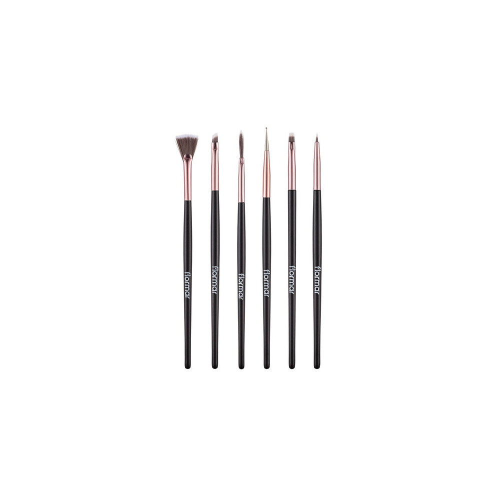 Flormar Nail Art Brush Set Of 6, Black