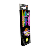 Crayola Erasable Twistables Coloured Pencils Bold And Bright, 12 Pieces