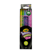 Crayola Erasable Twistables Coloured Pencils Bold And Bright, 12 Pieces