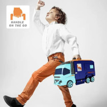 D-Power Super Transformer Construction Truck 2 In 1 Truck And Track Set, 6 Cars And Sign Boards Included, 3 Plus years, Blue