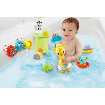 VTech 6-In-1 Bath Set, Bathtub Toy With 10 Plus Accessories Including Stacking And Linking Boats, Shape Sorter, Colourful Balls, Bath Time Gift For Babies And Infants 0, 6, 12 Months Plus, English Version