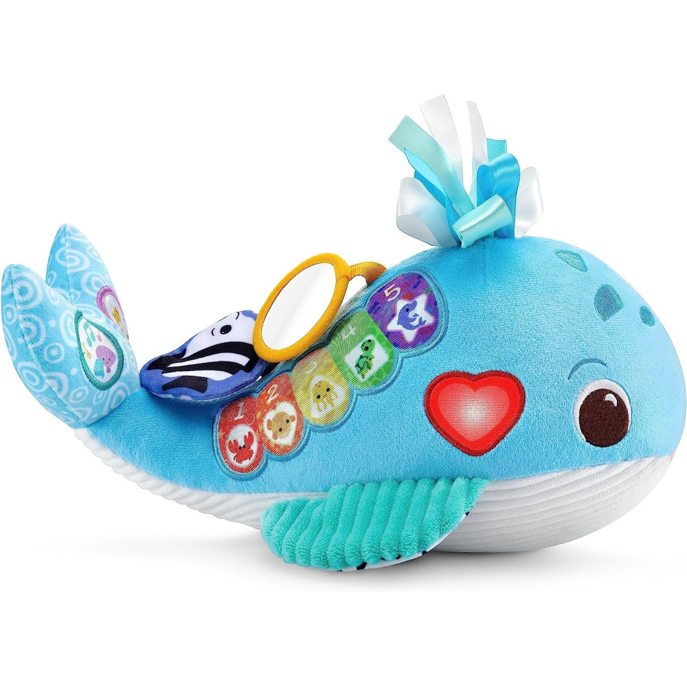 VTech Baby Snuggly Sounds Whale, Baby Sensory Toy With Lights, Sounds And Music, Interactive Gift For Infants 3, 6, 9, 12 Months Plus, English Version