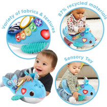 VTech Baby Snuggly Sounds Whale, Baby Sensory Toy With Lights, Sounds And Music, Interactive Gift For Infants 3, 6, 9, 12 Months Plus, English Version