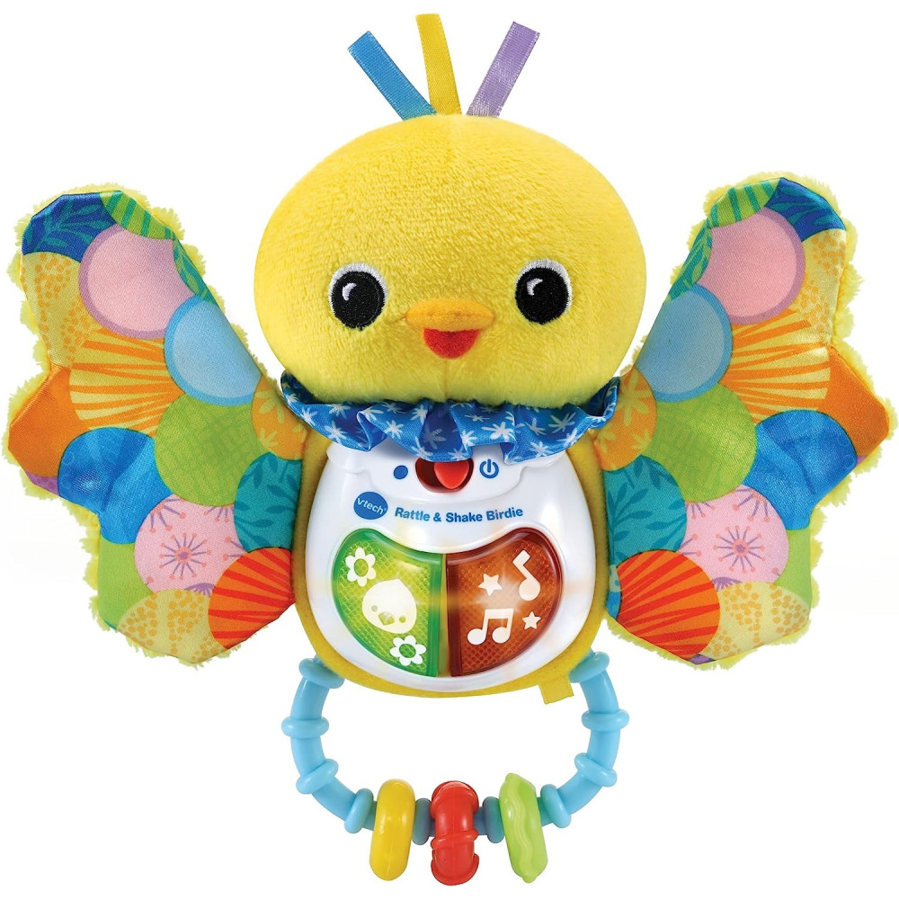 VTech Baby Rattle And Shake Birdie, Sensory Toy With Music, Sounds, Colours, Lights, Interactive Gift For Boys And Girls 3, 6, 12, 18 Months Plus, English Version