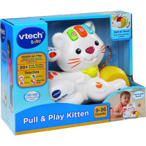 VTech Pull And Play Kitten, Interactive Baby Toy With Lights And Music, Push And Pull Gift For Infants 6, 9, 12 Months Plus, English Version