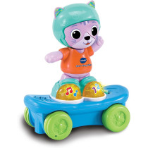 VTech Skate-Along Kitty, Interactive Baby Toy With Lights And Music, Pull Back Gift For Infants 6, 9, 12 Months Plus, English Version