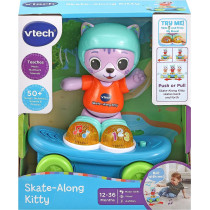 VTech Skate-Along Kitty, Interactive Baby Toy With Lights And Music, Pull Back Gift For Infants 6, 9, 12 Months Plus, English Version