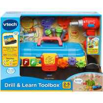 Vtech Drill And Learn Toolbox, Toy With Music, Lights, Colours, Baby Interactive, Educational Gift Suitable For 18, 24, 36 Months Boys And Girls, English Version