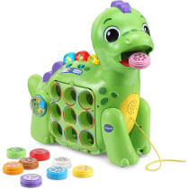 VTech Chomp-Along Dino, Musical Toddler Toy, Teaches Numbers, Colours And Food, Interactive Dinosaur Toy For 2, 3, 4 Plus Year Olds, English Version