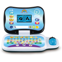 VTech Toddler Tech Laptop, Interactive Educational Computer Toy, 20 Games For Pre-School Children, Learn Alphabet, Letters, Shapes, Numbers, Music And French, Kids Age 2, 3, 4 Plus Years, English Version