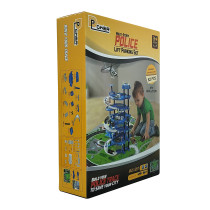 D-Power Multi Level Lift Parking Set 5 Storied DIY Build Set, Theme Police Station 82 Pieces Set, Kids Age 3 And Up