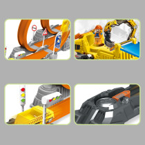 D-Power Ejection Track Set And Colour Changing Car DIY Free Build Track, 360 Loop Launcher, Launch Pad 62 PIeces Set, Kids Age 3 Years And Up