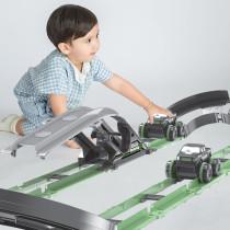 D-Power Electric Rolling Stunt Car Track DIY Free Build Track, Changeable Assembly 54 Pieces Set, Kids Age 3 Years And Up 