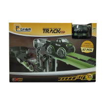 D-Power Vertical Climb Stunt Car Track DIY Free Build Track, Changeable Assembly 47 Pieces Set, Kids Age 3 Years And Up 