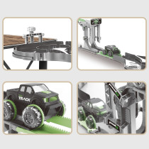 D-Power Vertical Climb Stunt Car Track DIY Free Build Track, Changeable Assembly 47 Pieces Set, Kids Age 3 Years And Up 