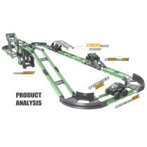 D-Power Ultimate Stunt Car Track Jumbo Sized DIY Free Build Track, Changeable Assembly 99 Pieces Set, Kids Age 3 Years And Up 