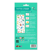 Avenir Tattoo Sticker Jungle Animal Series 50 Pieces Set Of Temporary Tattoos High-Quality Water-Based Ink - Safe And Easy To Apply And Remove - Lasts 3-5 Days For Kids 3 Years And Up
