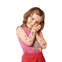 Avenir Tattoo Sticker Princess 52 Pieces Set Of Temporary Tattoos High-Quality Water-Based Ink Safe And Easy To Apply And Remove Lasts 3-5 Days For Kids 3 Years And Up