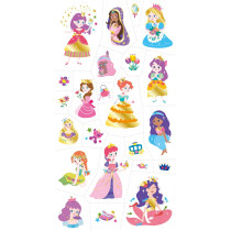 Avenir Tattoo Sticker Princess 52 Pieces Set Of Temporary Tattoos High-Quality Water-Based Ink Safe And Easy To Apply And Remove Lasts 3-5 Days For Kids 3 Years And Up