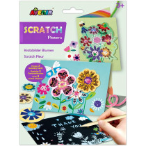 Avenir Scratch Flowers Arts And Crafts, Greeting Cards Set Make Beautiful Greetings Cards Scratch Art 3 Years And Up