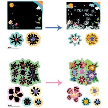 Avenir Scratch Flowers Arts And Crafts, Greeting Cards Set Make Beautiful Greetings Cards Scratch Art 3 Years And Up