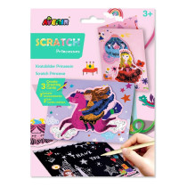 Avenir Scratch Princesses Arts And Crafts, Greeting Cards Set Make Beautiful Greetings Cards Scratch Art 3 Years And Up