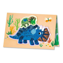 Avenir Scratch Dinos Arts And Crafts, Greeting Cards Set Make Beautiful Greetings Cards Scratch Art 3 Years And Up