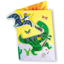 Avenir Scratch Dinos Arts And Crafts, Greeting Cards Set Make Beautiful Greetings Cards Scratch Art 3 Years And Up