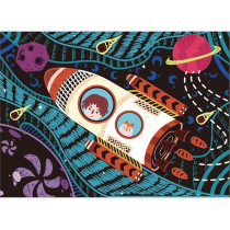 Avenir Scratch Art Kit Space Unleash Creativity With Vibrant Drawings 4 Themed Scratch Boards And Scratch Tool Watch Brilliant Colours Unfold, Engaging Activity For Young Artists 3 Years And Up