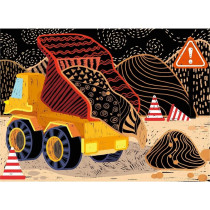 Avenir Scratch Art Kit Construction Unleash Creativity With Vibrant Drawings 4 Themed Scratch Boards And Scratch Tool Watch Brilliant Colours Unfold, Engaging Activity For Young Artists 3 Years And Up