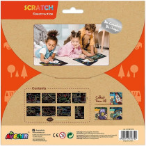 Avenir Scratch Art Kit Construction Unleash Creativity With Vibrant Drawings 4 Themed Scratch Boards And Scratch Tool Watch Brilliant Colours Unfold, Engaging Activity For Young Artists 3 Years And Up