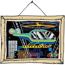 Avenir Scratch Art Kit Transportation Unleash Creativity With Vibrant Drawings 4 Themed Scratch Boards And Scratch Tool Watch Brilliant Colours Unfold, Engaging Activity For Young Artists 3 Years And Up