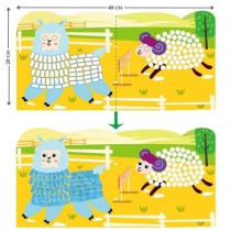 Avenir Create My First Story Book Farm Animals Mosaic Junior Kit Fun DIY Activity For Kids Improve Coordination And Perception Of Colours Ideal Gift For Kids 3 Years And Up