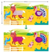 Avenir Create My First Story Book Farm Animals Mosaic Junior Kit Fun DIY Activity For Kids Improve Coordination And Perception Of Colours Ideal Gift For Kids 3 Years And Up