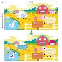 Avenir Create My First Story Book Farm Animals Mosaic Junior Kit Fun DIY Activity For Kids Improve Coordination And Perception Of Colours Ideal Gift For Kids 3 Years And Up