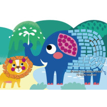 Avenir Create My First Story Book Wild Animals Mosaic Junior Kit Fun DIY Activity For Kids Improve Coordination And Perception Of Colours Ideal Gift For Kids 3 Years And Up