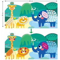 Avenir Create My First Story Book Wild Animals Mosaic Junior Kit Fun DIY Activity For Kids Improve Coordination And Perception Of Colours Ideal Gift For Kids 3 Years And Up