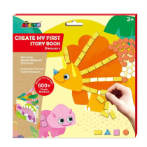 Avenir Create My First Story Book Dinosaurs Mosaic Junior Kit Fun DIY Activity For Kids Improve Coordination And Perception Of Colours Ideal Gift For Kids 3 Years And Up