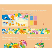 Avenir Create My First Story Book Dinosaurs Mosaic Junior Kit Fun DIY Activity For Kids Improve Coordination And Perception Of Colours Ideal Gift For Kids 3 Years And Up