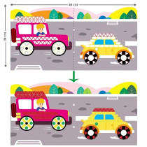 Avenir Create My First Story Book Cars Mosaic Junior Kit Fun DIY Activity For Kids Improve Coordination And Perception Of Colours Ideal Gift For Kids 3 Years And Up