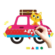 Avenir Create My First Story Book Cars Mosaic Junior Kit Fun DIY Activity For Kids Improve Coordination And Perception Of Colours Ideal Gift For Kids 3 Years And Up