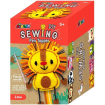 Avenir Sewing Pen Topper Lion DIY Pen Topper Friend Sewing Kit Hours Of Entertainment And Creativity Tools And Instructions Included, Easy And Fun Activity For Kids 3 Years And Up