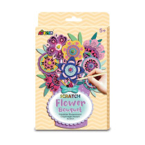 Avenir Scratch Bouquet Kit Flower Themed Fun Create Personalized Bouquets With Scratch Sheets, Wrapping Paper, And Ribbon Step-By-Step Instructions For Kids 3 Years And Up