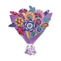 Avenir Scratch Bouquet Kit Flower Themed Fun Create Personalized Bouquets With Scratch Sheets, Wrapping Paper, And Ribbon Step-By-Step Instructions For Kids 3 Years And Up