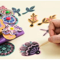 Avenir Scratch Bouquet Kit Flower Themed Fun Create Personalized Bouquets With Scratch Sheets, Wrapping Paper, And Ribbon Step-By-Step Instructions For Kids 3 Years And Up