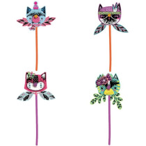 Avenir Scratch Bouquet Kit Kitty Themed Fun Create Personalized Bouquets With Scratch Sheets, Wrapping Paper, And Ribbon Step-By-Step Instructions For Kids 3 Years And Up