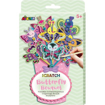 Avenir Scratch Bouquet Kit Butterfly Themed Fun Create Personalized Bouquets With Scratch Sheets, Wrapping Paper, And Ribbon Step-By-Step Instructions For Kids 3 Years And Up