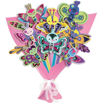 Avenir Scratch Bouquet Kit Butterfly Themed Fun Create Personalized Bouquets With Scratch Sheets, Wrapping Paper, And Ribbon Step-By-Step Instructions For Kids 3 Years And Up