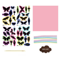 Avenir Scratch Bouquet Kit Butterfly Themed Fun Create Personalized Bouquets With Scratch Sheets, Wrapping Paper, And Ribbon Step-By-Step Instructions For Kids 3 Years And Up